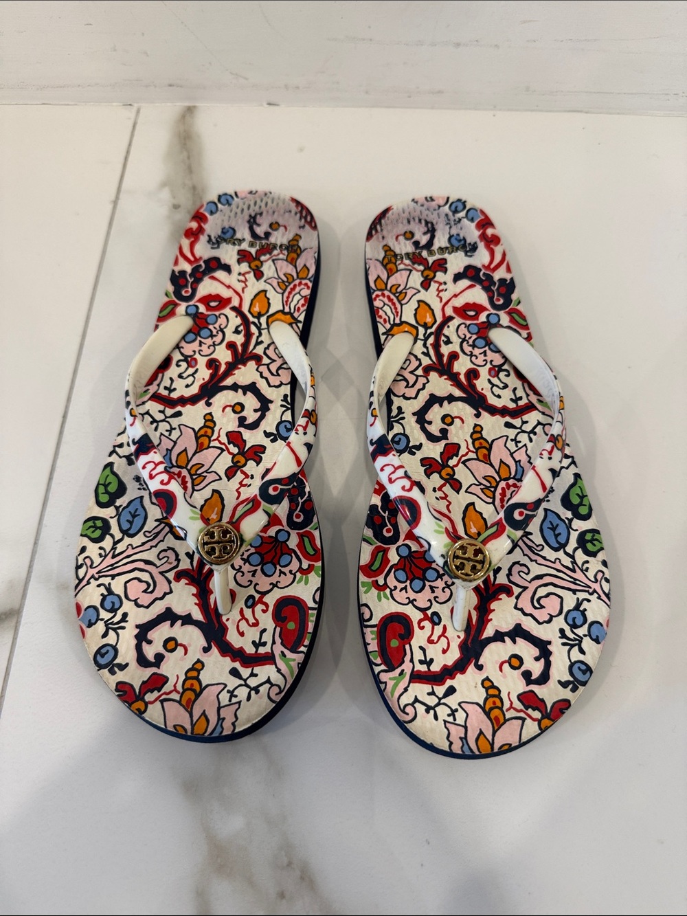 Tory Burch Printed Flip Flop Sandals